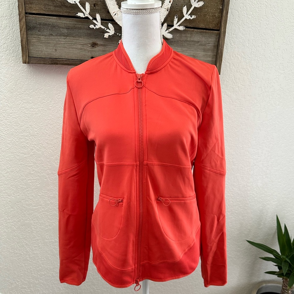 Adidas for Stella McCartney orange full zip warm up jacket ladies‎ M NWT
